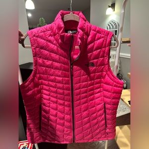 Pink North Face Puffer Vest - Size Large